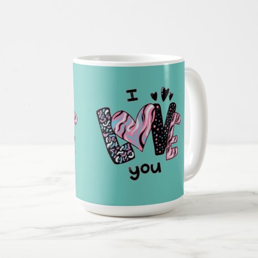 Ik hou van je latente mok (Voorkant rechts)