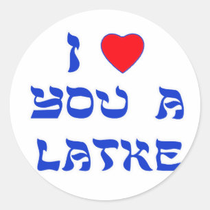 Ik hou van je, Latke Ronde Sticker