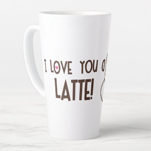 Ik hou van je. latte mok (Linkerhoek)