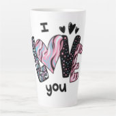 Ik hou van je latte mok (Voorkant)