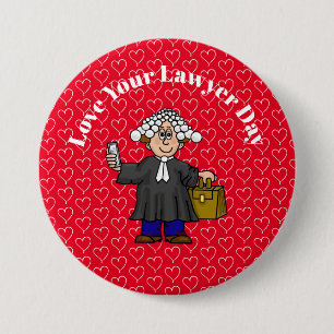 Ik hou van je Lawyer Day British Barrister Button