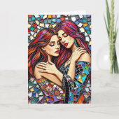 Ik hou van je | lesbisch paar kaart (Voorkant)