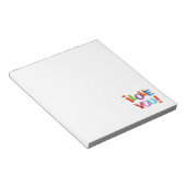 Ik hou van je! leuke 3d-achtige Letterhead Notitieblok (Schuin)