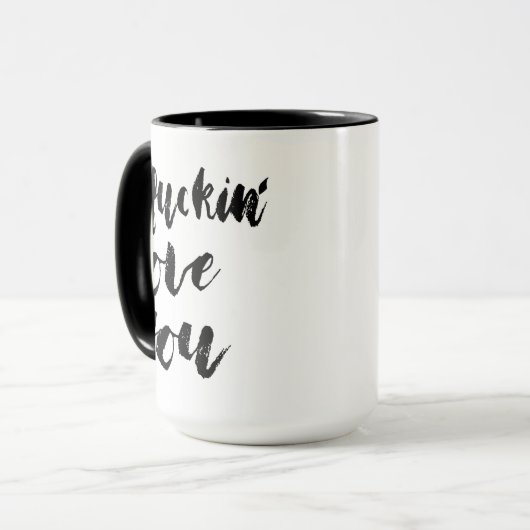 Ik hou van je leuke flirt mok design (Voorkant links)