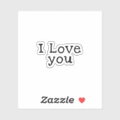 Ik hou van je leuke gezegde Sticker (Vel)