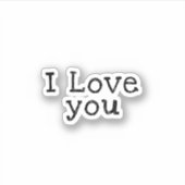 Ik hou van je leuke gezegde Sticker (Voorkant)