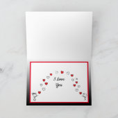 Ik hou van je leuke Valentijnsdag persoonlijke kaa Feestdagen Kaart (Binnen)