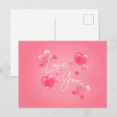 Ik hou van je liefje briefkaart (Voorkant / Achterkant)