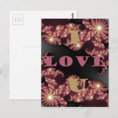 Ik hou van je liefje briefkaart (Voorkant / Achterkant)