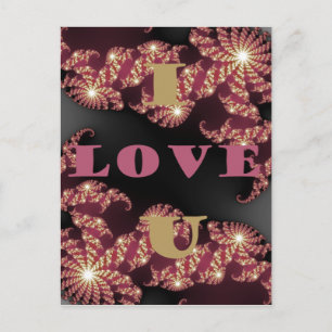 Ik hou van je liefje briefkaart