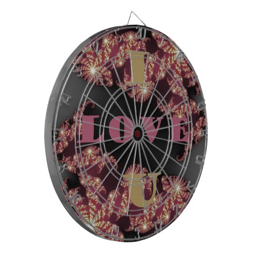 Ik hou van je liefje dartbord (Voorkant Links)