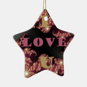 Ik hou van je liefje keramisch ornament (Rechts)