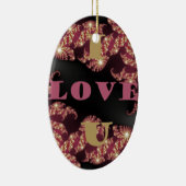 Ik hou van je liefje keramisch ornament (Rechts)