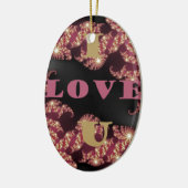 Ik hou van je liefje keramisch ornament (Links)