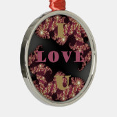 Ik hou van je liefje metalen ornament (Rechts)