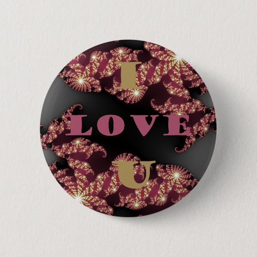 Ik hou van je liefje ronde button 5,7 cm (Voorkant)