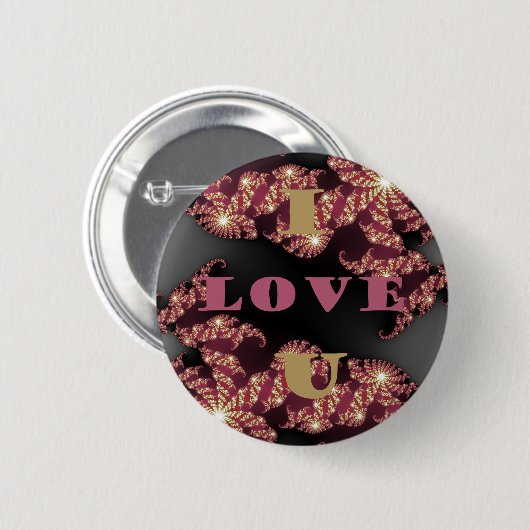 Ik hou van je liefje ronde button 5,7 cm (Voorkant /achterkant)