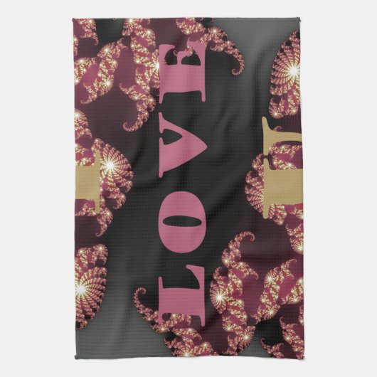 Ik hou van je liefje theedoek (Verticaal)