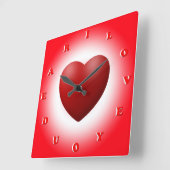 ik hou van je liefje vierkante klok (Hoek)