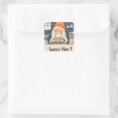 Ik hou van je, liefste mam ontwerp vierkante sticker (Tas)