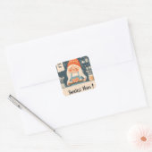 Ik hou van je, liefste mam ontwerp vierkante sticker (Envelop)