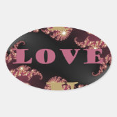 Ik hou van je liefste met compassie ovale sticker (Voorkant)