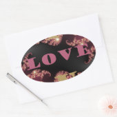 Ik hou van je liefste met compassie ovale sticker (Envelop)