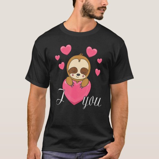 Ik hou van je liefste plezier met veel harten t-shirt (Voorkant)