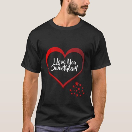 Ik hou van je liefste Valentijnsdag Cute Custom T-shirt (Voorkant)