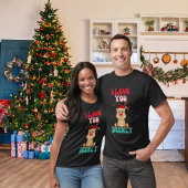 Ik hou van je lieve rendieren Santa Hat T-shirt