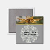 Ik hou van je Lily Flower Gepersonaliseerde foto Magneet (Voorkant / Achterkant)