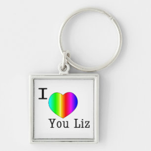 Ik hou van je Liz-Rainbow Sleutelhanger