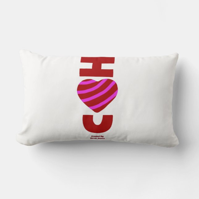 Ik hou van je Lumbar Pillow Kussen (Voorkant)