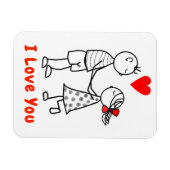 Ik hou van je magneet - Cute Couple (Horizontaal)