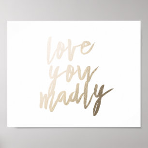 Ik hou van je maly Foil Art print