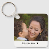 Ik hou van je mam, aangepaste foto sleutelhanger m (Voorkant)