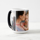 Ik hou van je, mam, dank je foto magische mok (Voorkant links)