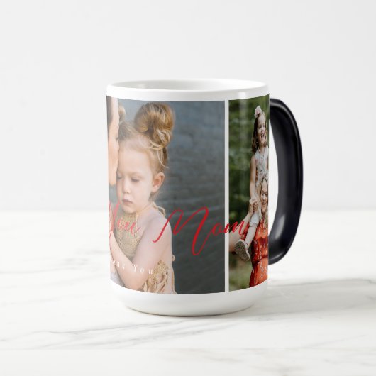 Ik hou van je, mam, dank je foto magische mok (Voorkant rechts)