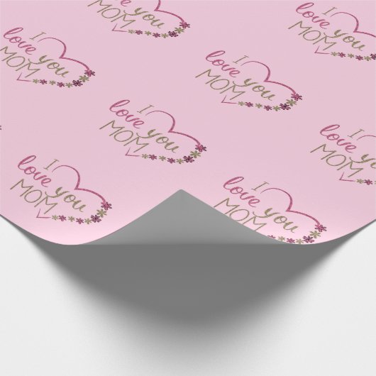 Ik hou van je, mam design cadeaupapier (Hoek)