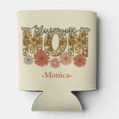 Ik hou van je Mam  Flowers Blikjeskoeler (Achterkant)