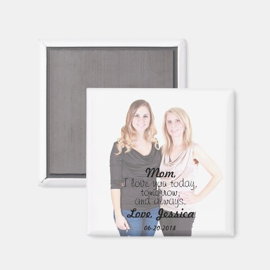 Ik hou van je mam fotobericht magneet (Voorkant / Achterkant)