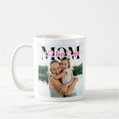 Ik hou van je mam hart typografie foto koffiemok (Links)