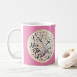 Ik hou van je mam heet roze Waterverf voeg een naa Koffiemok