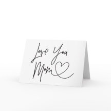 Ik hou van je mam Moederdag Kaart