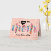 Ik hou van je, mam | Moederdag Kaart (Gele Bloem)
