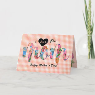Ik hou van je, mam   Moederdag Kaart