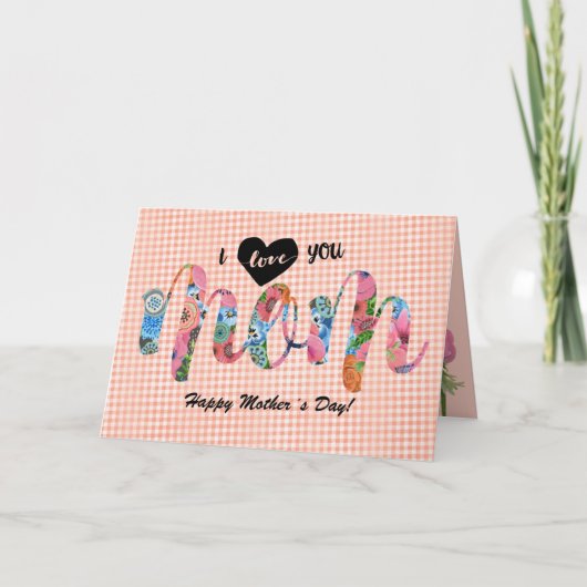 Ik hou van je, mam | Moederdag Kaart (Voorkant)