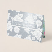 Ik hou van je, mam. Moederdag Luxury Folie Kaarten (Voorkant)