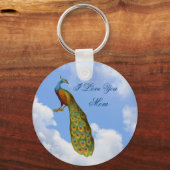 Ik hou van je mam Peacock Art Sleutelhanger (Voorkant)