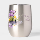 Ik hou van je Mam Spring Crocuses en Lily (Achterkant)